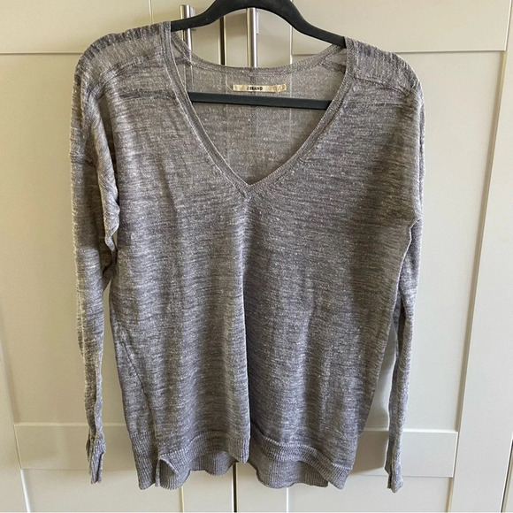 J Brand linen blend v-neck sweater - Picture 1 of 5